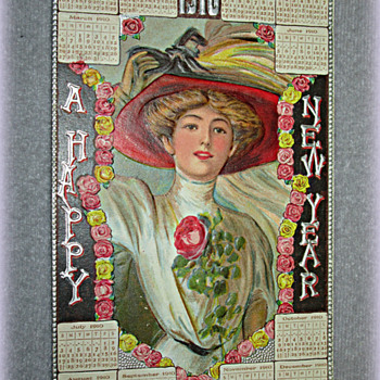 1910 Victorian Calendar Postcard