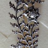 Feather brooch Silver with Rose cut diamonds and gold 