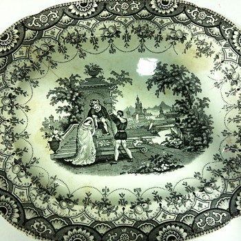 Black plate with staples