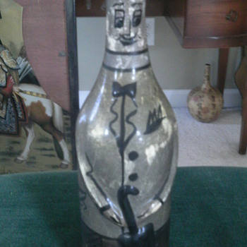 Asian  Porcelain Painted Bottle - Asian