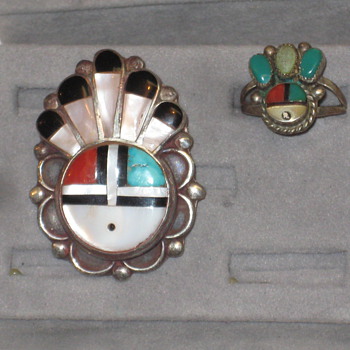 Zuni Broach and Ring