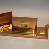 Smith Metal Arts SiverCrest Desk Set with Lawson Movement, 1930s