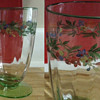 Help? Glasses with green base, colorful design