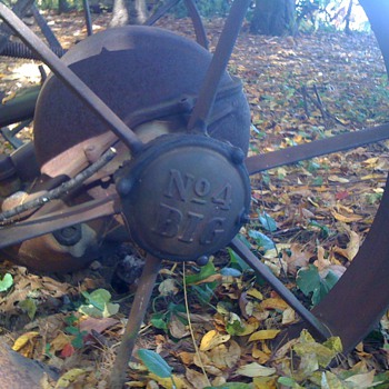 Vintage John Deere cast - iron hay mower