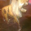 Craved Lion 6ins tall . No noteable marking it weighs maybe a pound