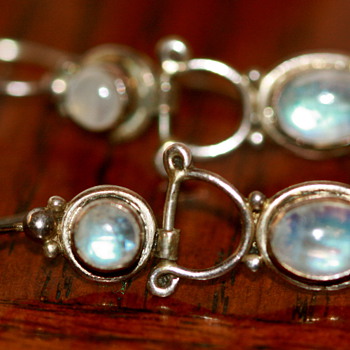 Sterling Silver with Moonstones- Earrings - Fine Jewelry