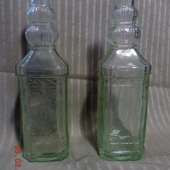 HEAVY GREEN GLASS BOTTLES - Bottles