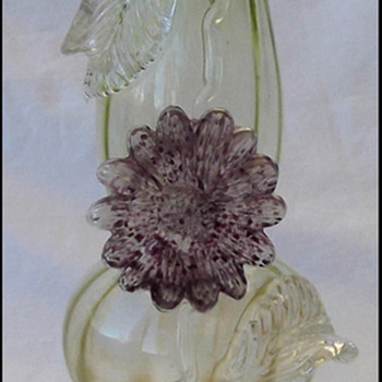 Bohemian Glass flower Vase Harrach???? - Art Glass