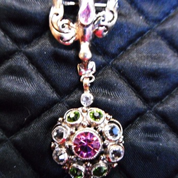 A Beautiful CORO? Pink Topaz Dove Brooch~ - Fine Jewelry