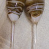 GORGEOUS VINTAGE STEVEN MASLACH ‘VOLCANO’ CHAMPAGNE FLUTES 