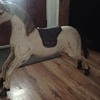 Antique solid HEAVY wood horse
