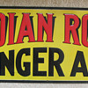 INDIAN ROCK GINGER ALE EMBOSSED SIGN,RICHMOND,VA.