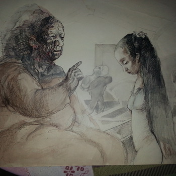 RAUL LARA's Original Sketches circs 1980's - Paper