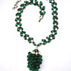 MADE in France Vintage rhinestones and glass necklace, signed "R"