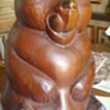 Wood Carved bear 12 inches tall by Violet Sigevist?
