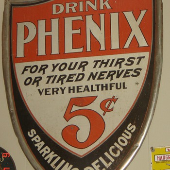 Tin Pheonix Sign-love the shape and colors - Advertising