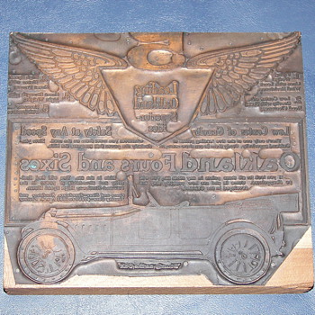 Printers plate Oakland Auto Advertisement