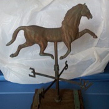 antique 18" high horse weathervane - Folk Art