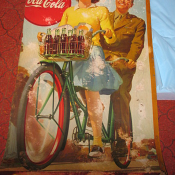Cardboard Coke Sign - Coca-Cola
