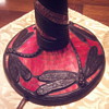 Tiffany Clara Driscoll Red Stained Glass Lamp - additional photos