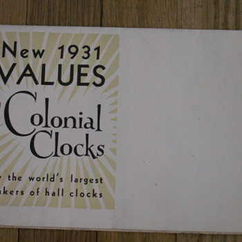 Colonial Clock New 1931 Values