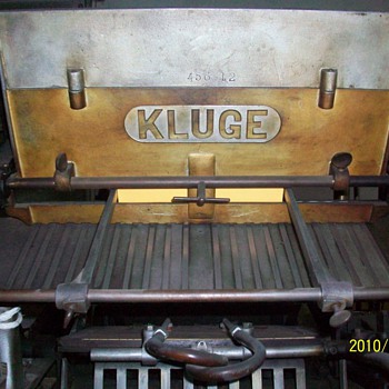 Brantgen Kluge Printing Press circa 1900