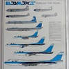 EL AL "Through The Years" Fleet Poster 1990 