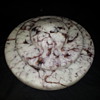 Matt white Hanging Shade marbled with deep brown.
