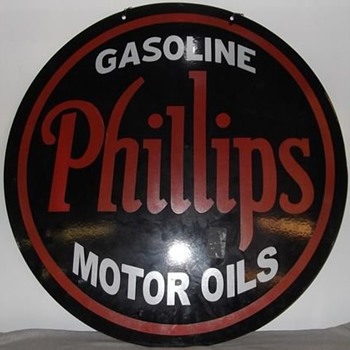  Phillip's sign from the 30s NOS mint sign - Petroliana