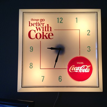My 1960s coca cola light up clock - Coca-Cola