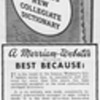 1952 - Merriam Webster Dictionary Advertisement