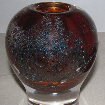 Heikki Orvola Volcano vase 1974 - Art Glass