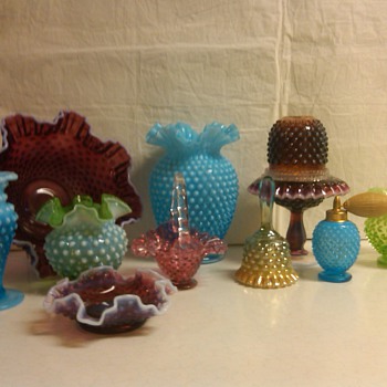 some of my favorite fenton hobnail items. - Glassware