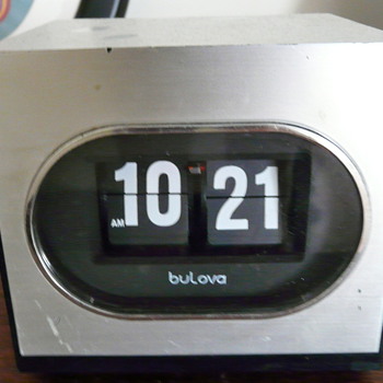 Bulova flip alarm  clock