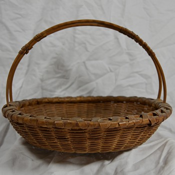 Unknown Thick Cane Basket Native American or New England