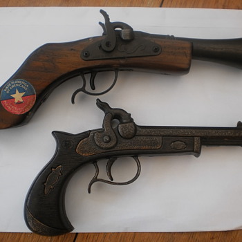 Parris vintage musket cap gun and Emg Derringer cap gun