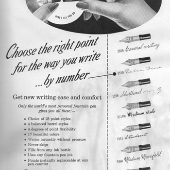1954 - Esterbrook Pens Advertisement