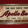 Apollo Beer (reverse on glass)