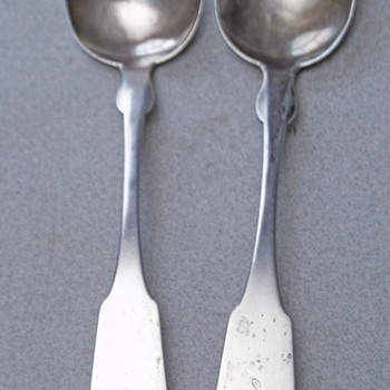 Coin silver spoons from family, Ebenezer Knowlton Lakeman