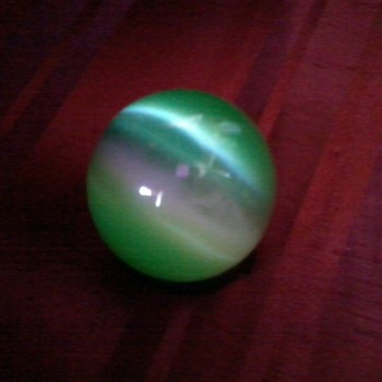 Jade Tiger's Eye Orb, gift from China 1 and 3/4 inches wide. - Asian