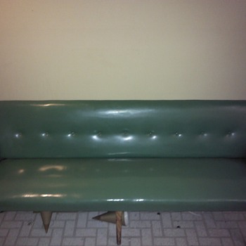 Green Vinyl bench - Furniture