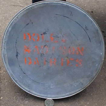 "Dolly Madison Dairies" Sealed Fluid Filled Metal Tin Disc