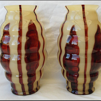 Big Kralik Bambus Vases  - Art Glass
