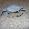 vintage brass flip top crab ashtray