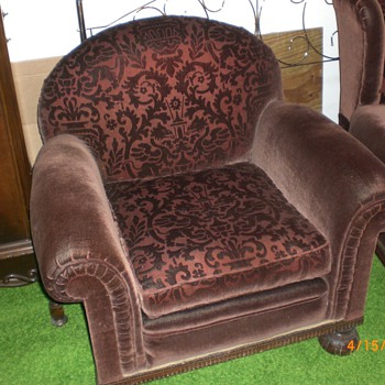 Parents 1920`s sleeper sofa & two chair set - Furniture