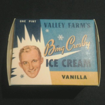 Bing Crosby Ice Cream Container