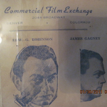 Old framed envelope with pictures - Movies