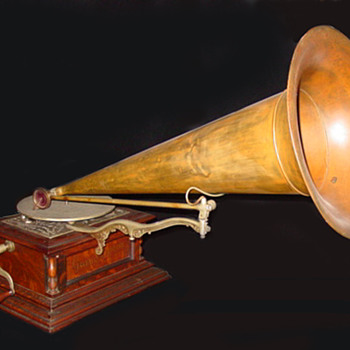 Zonophone Grand Opera front mount disc phonograph c 1901-04, RARE #1 - Records