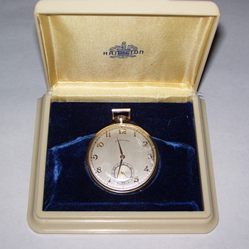 Vintage Hamilton Mens Pocket Watch with original case - Pocket Watches