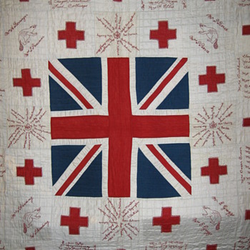 WWI Red Cross Signature Quilt from Norfolk County Ontario - Folk Art
